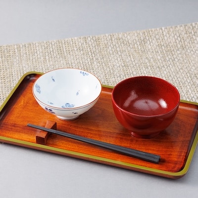 【香川漆器】35cm長角サービス盆 スリ漆 渕オリーブ
