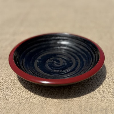 【香川漆器】13.5cm多用茶托　象谷渕朱5枚組