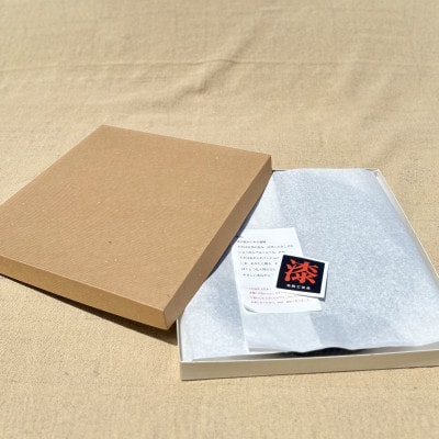 【香川漆器】33cmカット盆　黒塗花