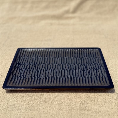 【香川漆器】27cm長角盆　ヨコツキ象谷塗