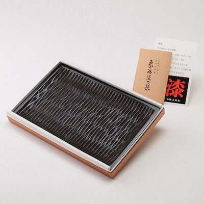 【香川漆器】27cm長角盆　ヨコツキ象谷塗
