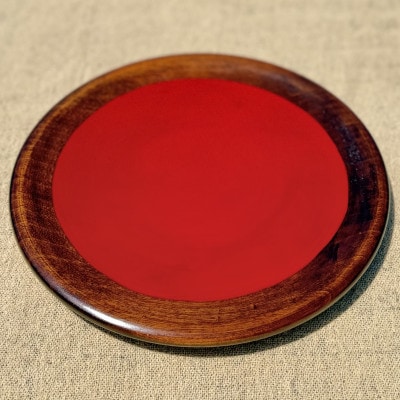 【香川漆器】27cmグルメ皿　底朱