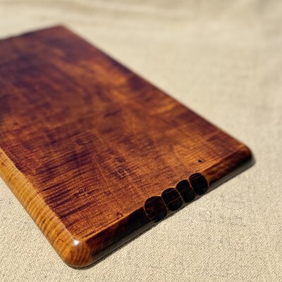 【香川漆器】45cm長角盆　スリ漆四季