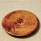 【香川漆器】21cm菓子皿　スリ漆花彫