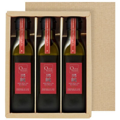 小豆島産100%「純」エキストラバージン(EXV)オリーブオイル　3本入ギフト(200ml×3本)
