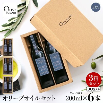 エキストラバージン(EXV)オリーブオイル2本入ギフト 3セット(200ml×2本×3)