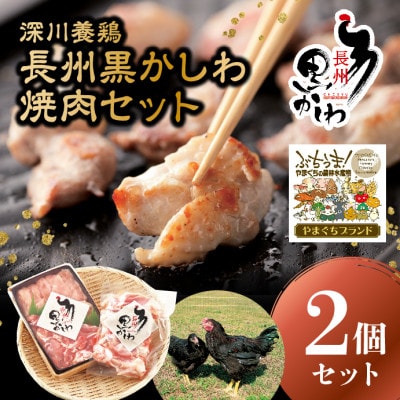 深川養鶏　長州黒かしわ　焼肉セット(2個セット)(山口県)