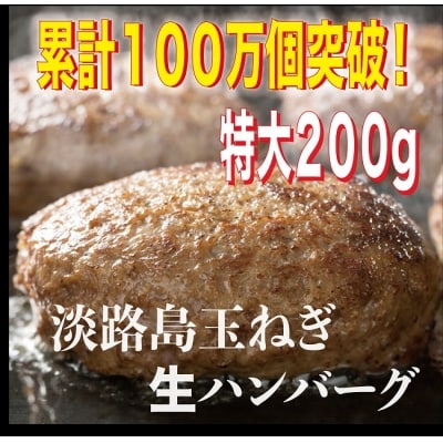 【2~3ヶ月待ち】累計100万個突破!淡路島玉ねぎ生ハンバーグ特大200g 10個セット:BYB2