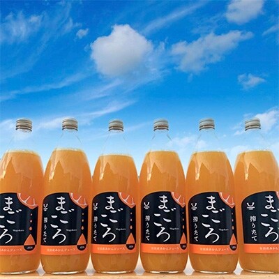 【まごころ】有田みかんジュース100% 1000ml 6本