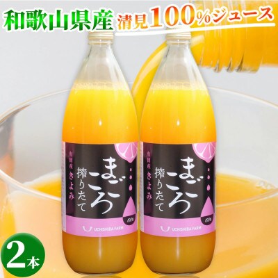 【まごころ搾りたて】清見　100%ジュース　1000ml　2本　