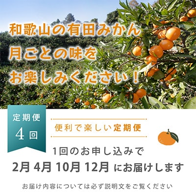 【発送月固定定期便】季節の柑橘定期便A【フルーツ定期便】【和歌山県有田】全4回