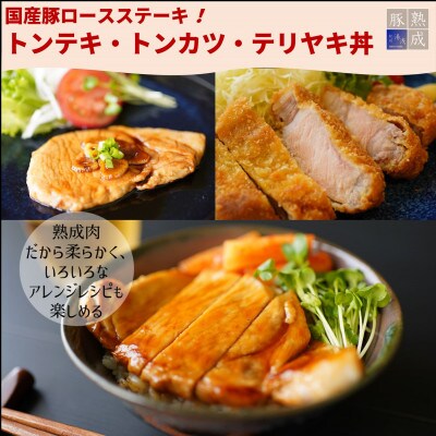 湯浅熟成肉 ステーキセット 黒毛和牛ステーキ&国産豚ロースステーキ 合計 900g