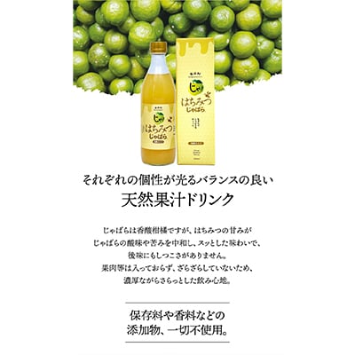 はちみつじゃばら 500ml×2本 たっぷりのはちみつを加えた邪払ドリンク 和歌山県北山村から
