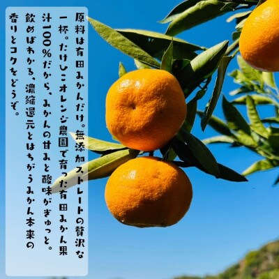 【数量限定】【大人気】【無添加】有田みかん100%のジュース1,000ml×3本セット