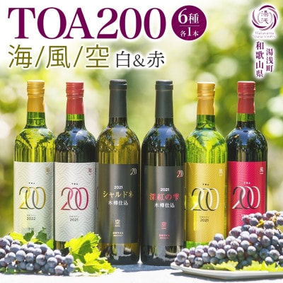 赤白ワイン6種セット TOA200 海・風・空 熟成ワイン 6本 赤ワイン 白ワイン 湯浅ワイナリー