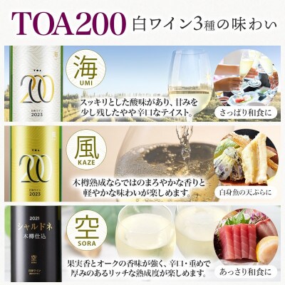 赤白ワイン6種セット TOA200 海・風・空 熟成ワイン 6本 赤ワイン 白ワイン 湯浅ワイナリー