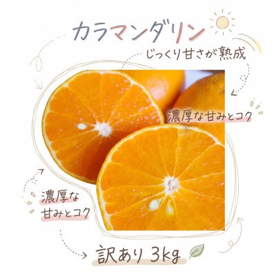 《訳あり 家庭用》カラマンダリン　3kg(S～2Lサイズ混合)
