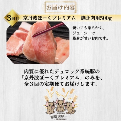 【毎月定期便】京丹波ぽーく 食べ比べ プレミアムセット全3回