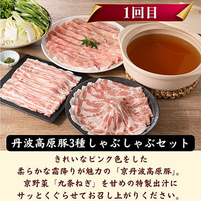 【毎月定期便】京の味わい鍋セット 2人前～4人前 × 全3回