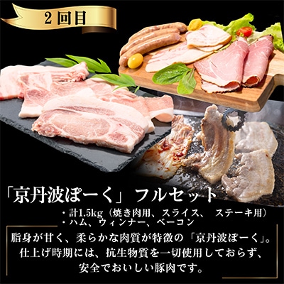 【毎月定期便】京都 至福のグルメ定期便 ブランド牛・豚・米 選りすぐりの逸品を3ヶ月お届け 全3回