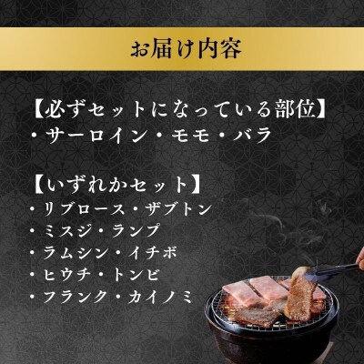 【京都産黒毛和牛】 焼肉用 焼肉セット 6種盛　竹 600g(100g×6)