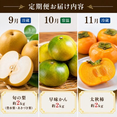 【発送月固定定期便】福岡県　フルーツ3ヶ月定期便(9月～11月)全3回