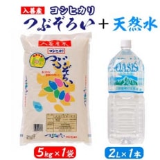 2023年3月発送開始『定期便』入善ごっつお便 入善産コシヒカリ5kg+天然水2Lセット隔月全6回