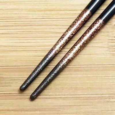 山中漆器　うるしけんこう箸　能登ヒバ漆塗(黒)　_22232