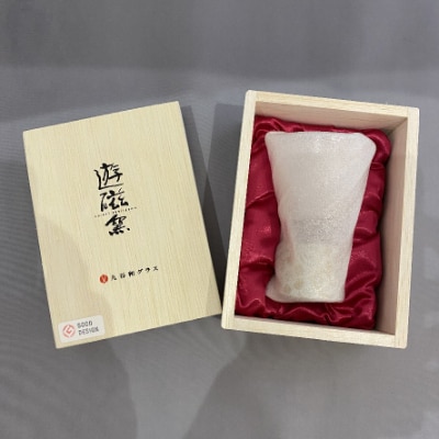 九谷焼　九谷和グラス　万華鏡ショットグラス　白粒鉄仙　_22196