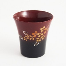 金沢漆器　ぐい呑み　加賀蒔絵　曙杯　萩　_22155