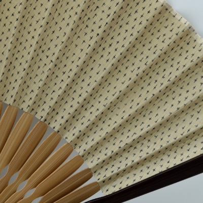 能登上布　扇子(蚊絣サビ色)　_22485