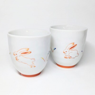 九谷焼　組湯呑　うさぎ　_26022