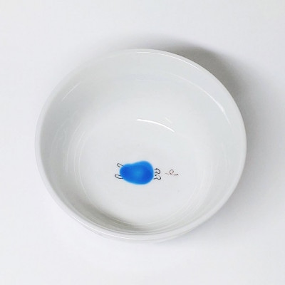 九谷焼　こども飯椀・マグセット　だるまちゃん　ブルー　_26023