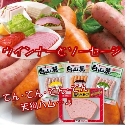 扇型ソーセージとウィンナー3種のセット　_26007