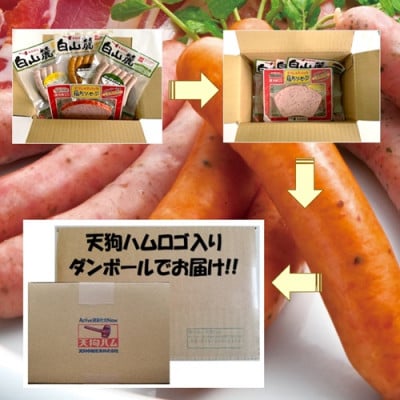 扇型ソーセージとウィンナー3種のセット　_26007