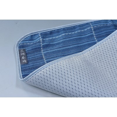 【夏も涼しく快眠!】三河木綿クールワンピロークロス　ブルー_【G0051】