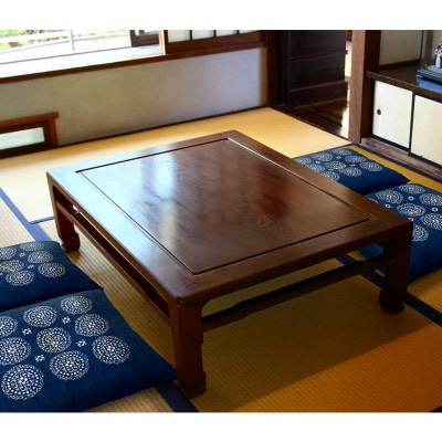 5枚組 座布団 王朝 銘仙判 綿100% 和調 5枚セット クッション_紺_【G0698】