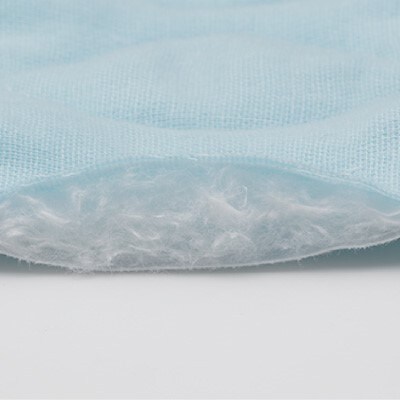 三河木綿　和晒ガーゼ脱脂綿敷きパッド　シングル_ブルー【G0168】