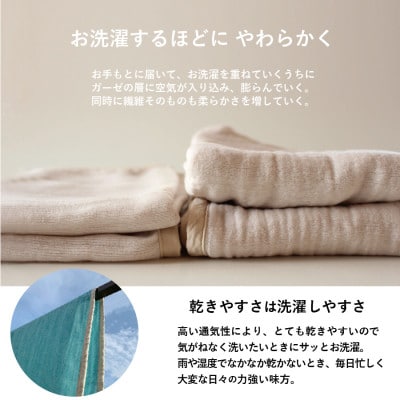 三河木綿 ガーゼケット やわらか速乾 シングルサイズ_かすみ グレー【G0304】