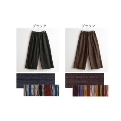 三河木綿　裏フリースパンツ　L / ブラック_【G0672】