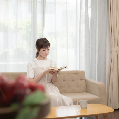 遮熱UVカットレースカーテン　SP3075　掃き出しワイド窓用M _【G0758】