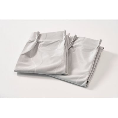 遮熱UVカットレースカーテン　波模様掃き出しワイド窓用L　150×213cm　2枚組_【G0825】