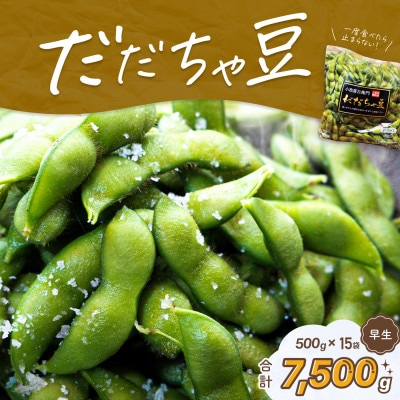 【令和9年分先行受付】だだちゃ喜左衛門(株)のだだちゃ豆《早生》1.5kg(500g×3袋)5セット
