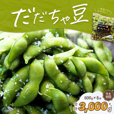 【令和9年分先行受付】だだちゃ喜左衛門(株)だだちゃ豆《早生甘露》1kg(500g×2袋)3セット