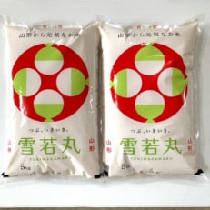 【令和5年産】雪若丸玄米10kg(5kg×2)A15-003　