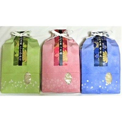 【令和4年産】鶴岡産コシヒカリ・つや姫・雪若丸(各2kg)　計6kgセット 黒川まるいし農場
