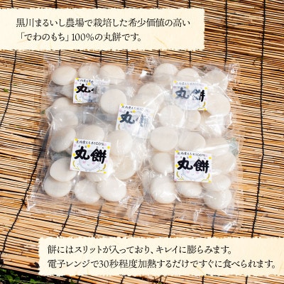 黒川まるいし農場で栽培したもち米の丸餅2袋[K-616]