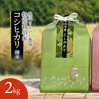 【令和7年産】黒川まるいし農場の特別栽培米コシヒカリ 精米 2kg[K-721]