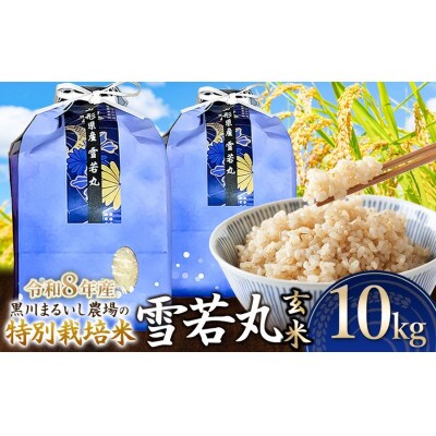 【令和8年産】特別栽培米雪若丸玄米10kg(5kg×2)[K-874]
