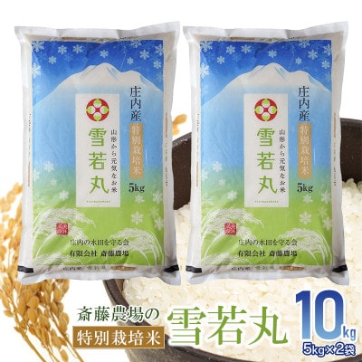 斎藤農場の特別栽培米雪若丸 精米 10kg(5kg×2)A45-006　